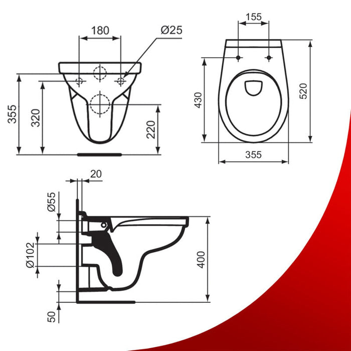 ALPHA KONZOLNA WC ŠOLJA RIMLESS Ideal Standard W331301