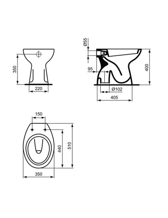 Wc šolja IDEAL STANDARD ALPHA simplon (T530901)