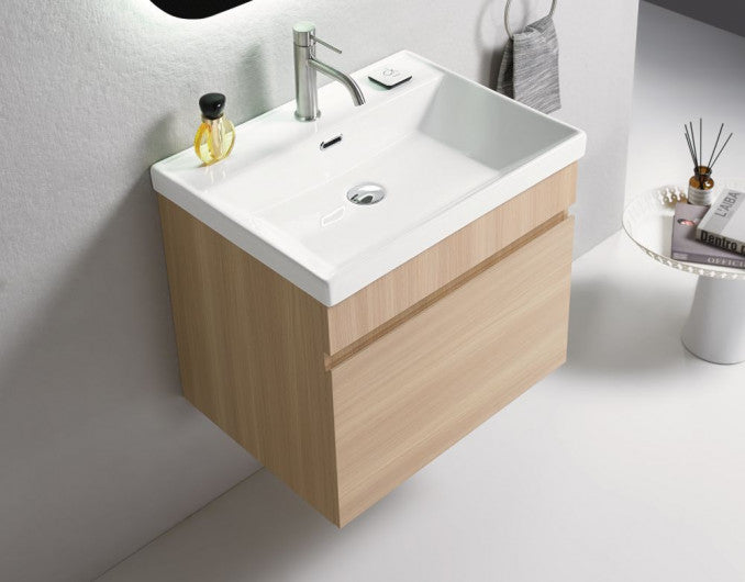 Toaletni ormarić UNILINE LUMA 601BRW sa lavaboom, soft close fioka (UL601BRW)