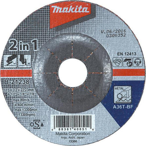 2 u 1 brusni disk za metal Makita B-21238 Brusni disk za metal MAKITA B-21238 Madras doo Beograd