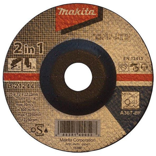 2 u 1 brusni disk za metal Makita B-21244 Brusni disk za metal MAKITA B-21244 Madras doo Beograd