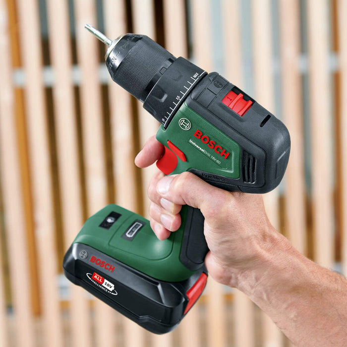 Akumulatorska bušilica - odvrtač Bosch UniversalDrill 18V-60; 1x2,0 Ah (06039D7001) Aku bušilica - odvrtač BOSCH BOSCH-06039D7001 Madras doo Beograd