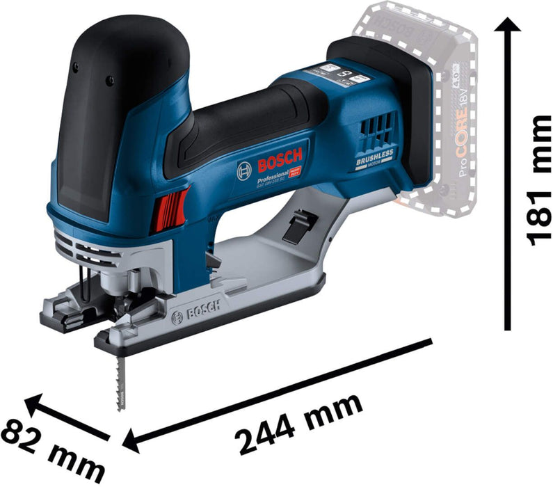 Akumulatorska ubodna testera Bosch GST 18 V-155 SC Solo; bez baterije i punjača u L-Boxx koferu (06015B0000) Aku ubodna testera BOSCH BOSCH-06015B0000 Madras doo Beograd