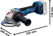 Akumulatorska ugaona brusilica Bosch GWS 18V-11 125 mm Solo (06019N4100) Aku ugaona brusilica BOSCH Madras doo Beograd