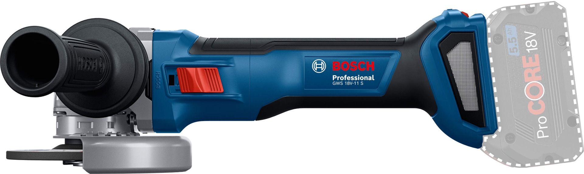 Akumulatorska ugaona brusilica Bosch GWS 18V-11 S bez baterije i punjača (06019N4000) Aku ugaona brusilica BOSCH Madras doo Beograd