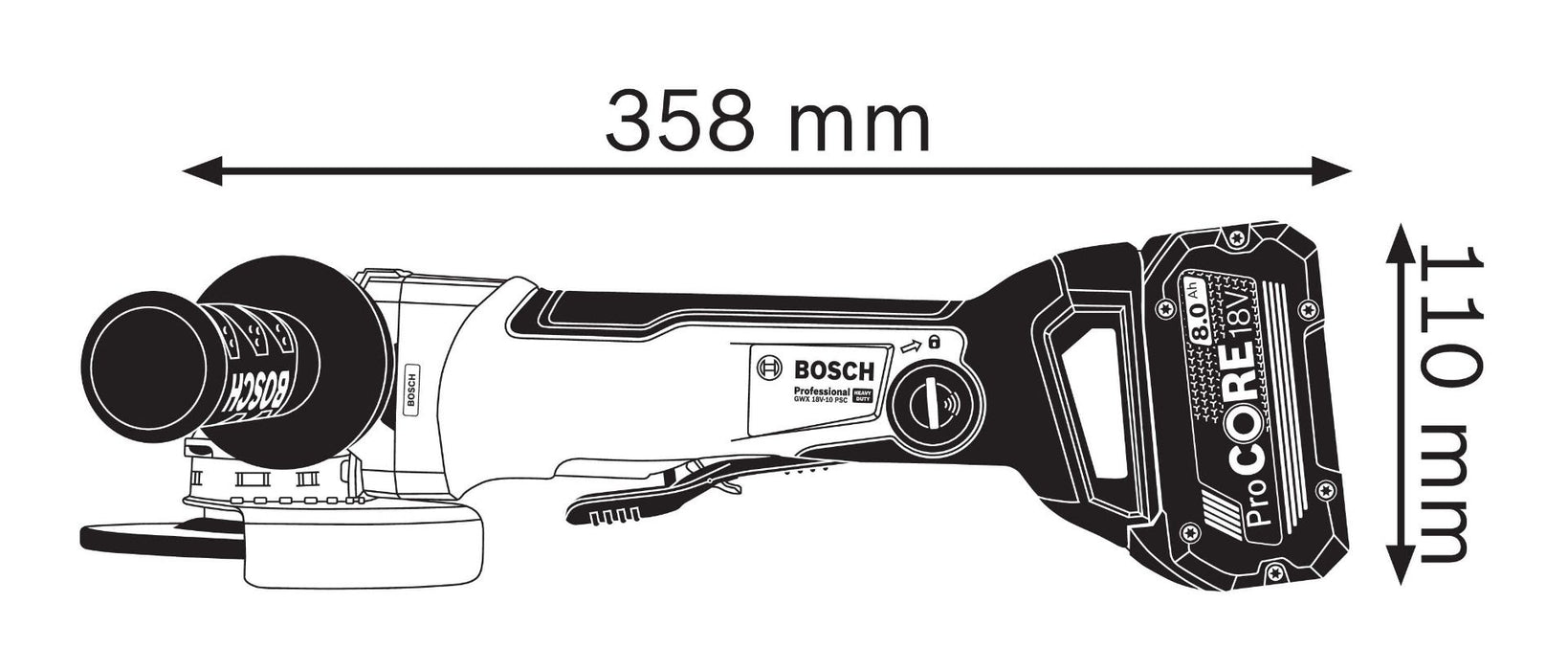 Akumulatorska ugaona brusilica Bosch GWX 18V-10 SC; 2 x ProCORE 18V 8,0Ah; 125mm; X-LOCK; L-Boxx (06017B0401) Aku ugaona brusilica BOSCH BOSCH-06017B0401 Madras doo Beograd