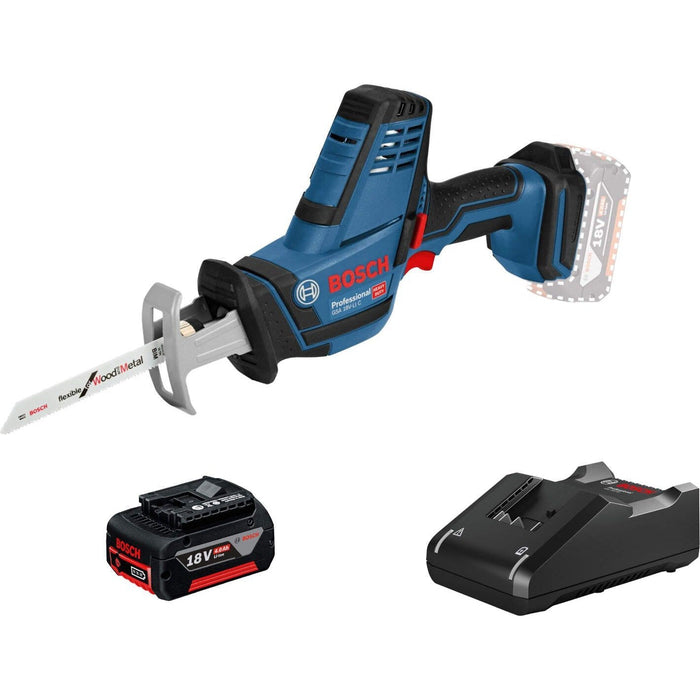 Akumulatorska univerzalna-recipro testera Bosch GSA 18V-LI C; 18V 4,0 Ah + GAL 18V-40 (0615990M3Y) Aku univerzalna - recipro testera BOSCH BOSCH-0615990M3Y Madras doo Beograd