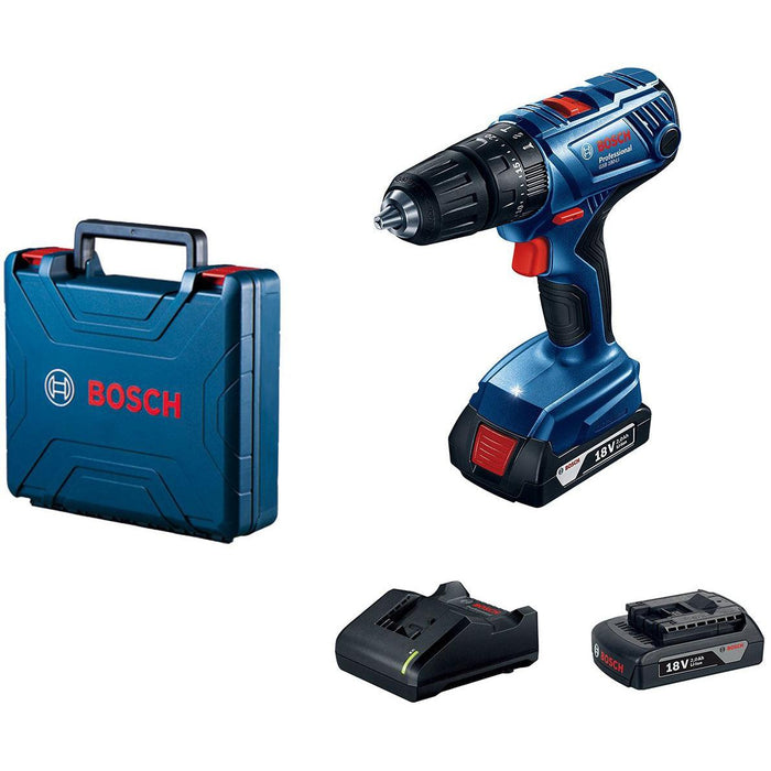 Akumulatorska vibraciona bušilica - odvrtač Bosch GSB 180-Li; 18V 2x2,0Ah u plastičnom koferu (06019F8307) Aku vibraciona bušilica - odvrtač BOSCH BOSCH-06019F8307 Madras doo Beograd