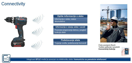 Akumulatorska vibraciona bušilica - odvrtač Bosch GSB 18V-60 C; 2x4,0Ah PROCORE; L-Boxx (06019G2107) Aku vibraciona bušilica - odvrtač BOSCH BOSCH-06019G2107 Madras doo Beograd