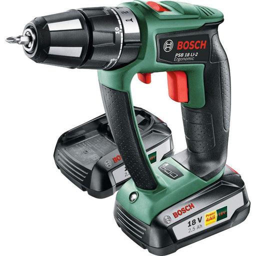 Akumulatorska vibraciona bušilica - odvrtač Bosch PSB 18 LI-2; 2x2,5Ah (06039B0301) Aku vibraciona bušilica - odvrtač BOSCH BOSCH-06039B0301 Madras doo Beograd