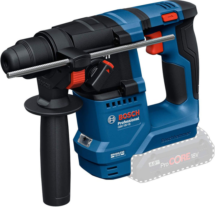 Akumulatorski elektro-pneumatski čekić - bušilica Bosch GBH 18V-18 2x2.0Ah + punjač + kofer (0611927001) Aku SDS Plus bušilica BOSCH Madras doo Beograd