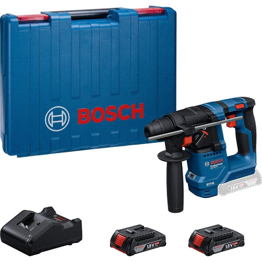 Akumulatorski elektro-pneumatski čekić - bušilica Bosch GBH 18V-18 2x2.0Ah + punjač + kofer (0611927001) Aku SDS Plus bušilica BOSCH Madras doo Beograd