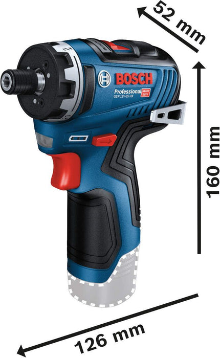 Akumulatorski odvrtač Bosch GSR 12V-35 HX Solo; bez baterije i punjača (06019J9103) Aku bušilica - odvrtač BOSCH BOSCH-06019J9103 Madras doo Beograd