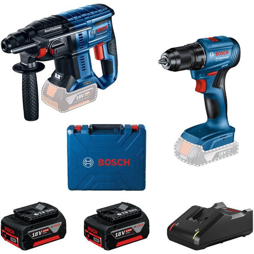 Akumulatorski set alata Bosch GBH 185-Li + Bosch GSR 185-Li + GBA 2x4.0Ah + GAL 18V-40 + torba (0615990N20) Aku set alata BOSCH BOSCH-0615990N20 Madras doo Beograd