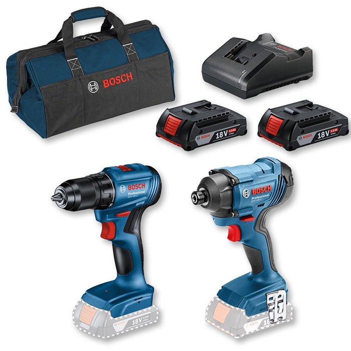 Akumulatorski set alata Bosch GSR 185-Li + Bosch GDR 180-Li, 18V + 2x2.0 Ah (0615990N3R) Aku set alata BOSCH Madras doo Beograd