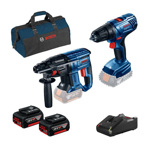 Akumulatorski set Bosch GBH 180-Li + Bosch GSR 180-Li; 18V; 2x4,0 Ah (0615990M31) Aku set alata BOSCH BOSCH-0615990M31 Madras doo Beograd