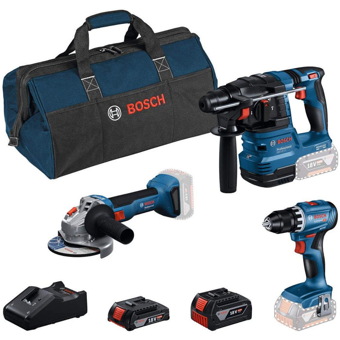 Akumulatorski set Bosch GSR 18V-45 + Bosch GWS 18V-8 + Bosch GBH 18V-22 18V 1x4.0 Ah + 1x2.0Ah (0615A50061) Aku set alata BOSCH Madras doo Beograd