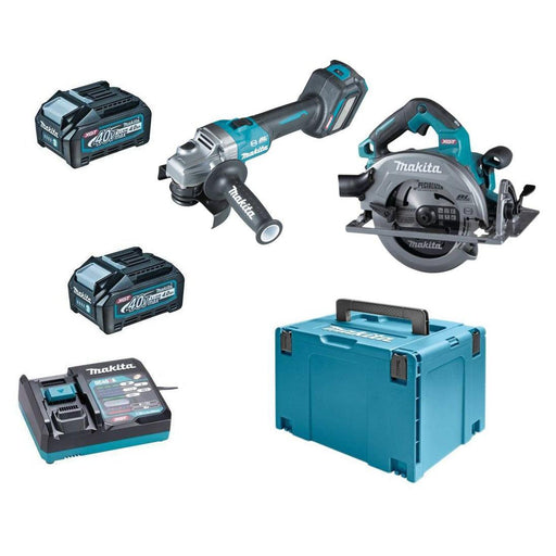 Akumulatorski set Makita kružna testera-cirkular Makita HS003GM201+GA023GZ ugaona brusilica; 40V XGT; 2x4,0 Ah Aku set alata MAKITA HS003GM201+GA023GZ Madras doo Beograd