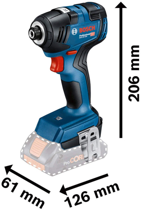 Akumulatorski udarni odvrtač Bosch GDR 18V-200 18V; 2x4,0 Ah + kofer (06019J2107) Aku udarni odvrtač BOSCH BOSCH-06019J2107 Madras doo Beograd