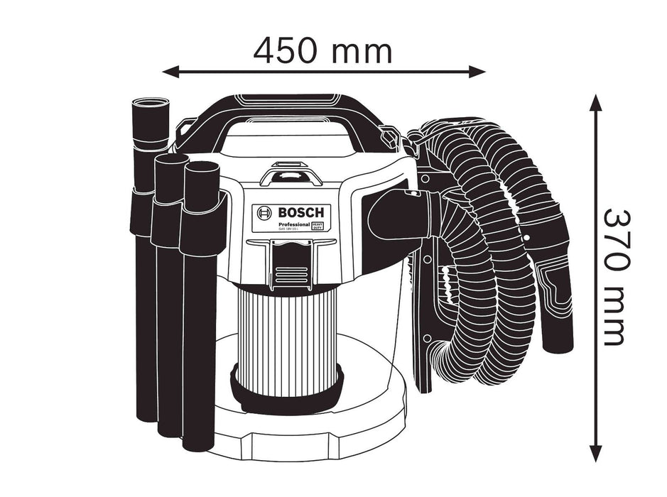 Akumulatorski usisivač Solo Bosch GAS 18V-10 L bez baterije i punjača (06019C6300) Aku usisivač BOSCH BOSCH-06019C6300 Madras doo Beograd