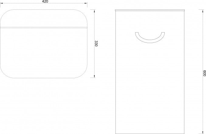 Bambus korpa za veš CONCEPT 400x300 visina 600 C-07-053W (C-07-053W) Oprema za kupatilo Concept C-07-053W Madras doo Beograd