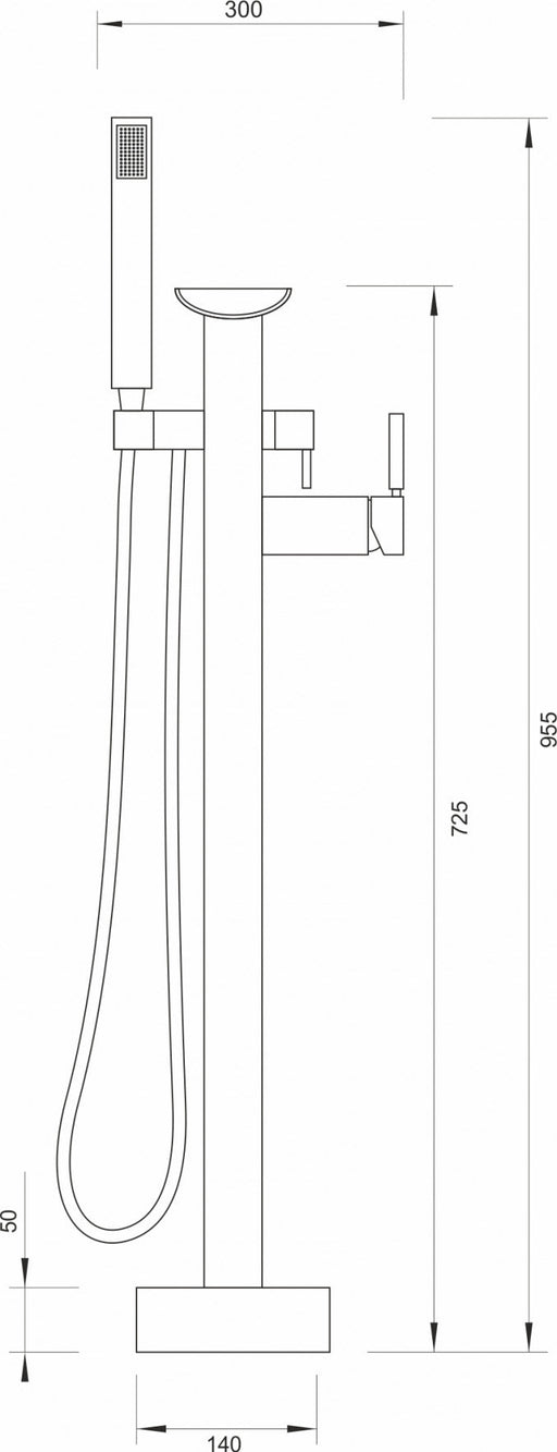 Baterija CONCEPT za samostojeću kadu bela C-01-003 (C-01-003) Baterije za samostojeće kade Concept C-01-003 Madras doo Beograd