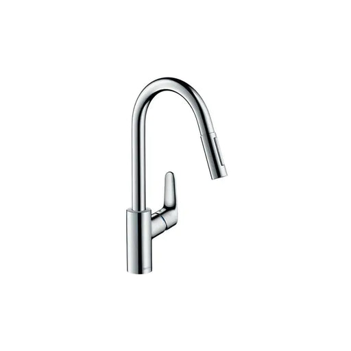 BATERIJA FOCUS ZA SUDOPERU SA TUŠEM HANSGROHE Baterije za sudoperu Hansgrohe Madras doo Beograd