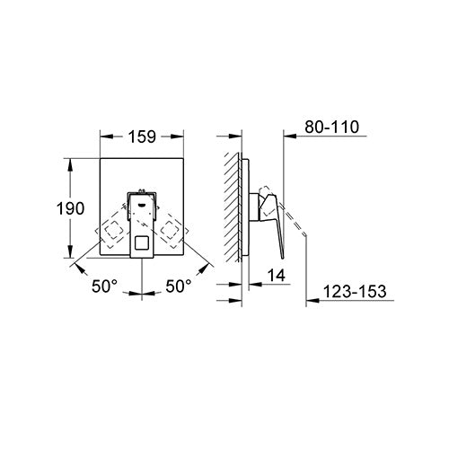 BATERIJA UGRADNA EUROCUBE GROHE Ugradne baterije Grohe 0123491000 Madras doo Beograd