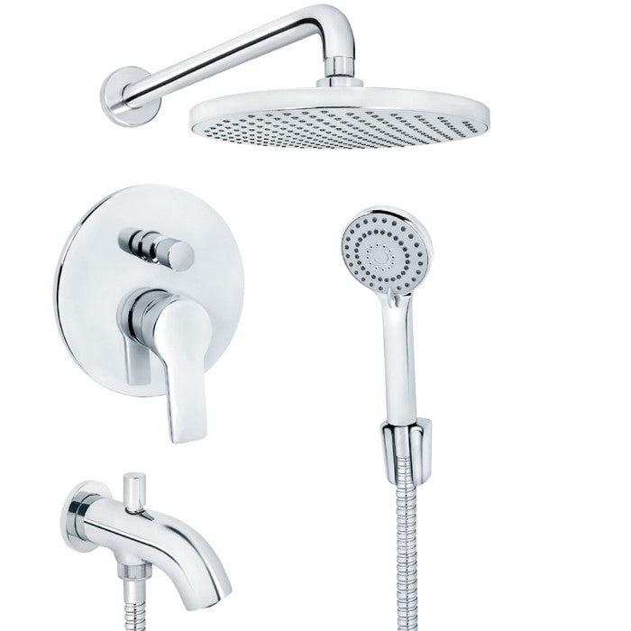 BATERIJA UZIDNA SA IZLIVOM (RUČNI I ZIDNI TUŠ) ROSAN JB31701 Ugradne baterije Rosan Madras doo Beograd