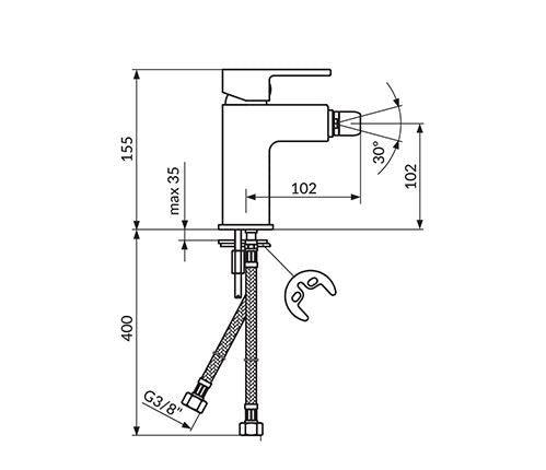 BATERIJA ZA BIDE QUADRO – ROSAN JQ39101 Baterije za bide Rosan 0107105000 Madras doo Beograd