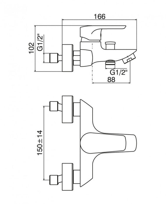 Baterija za kadu MINOTTI PRIMA (4111) Baterije za kadu Minotti Madras doo Beograd