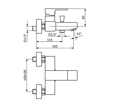 BATERIJA ZA KADU QUADRO – ROSAN JQ33101 Baterije za kadu Rosan 0107103000 Madras doo Beograd