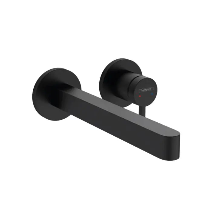 BATERIJA ZA LAVABO FINORIS ZIDNA 228 mm MATT BLACK HANSGROHE Baterije za lavabo Hansgrohe Madras doo Beograd