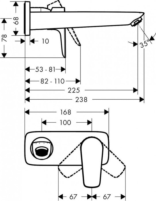 Baterija za lavabo HANSGROHE TALIS E (71734000) Baterije za lavabo Hansgrohe Madras doo Beograd