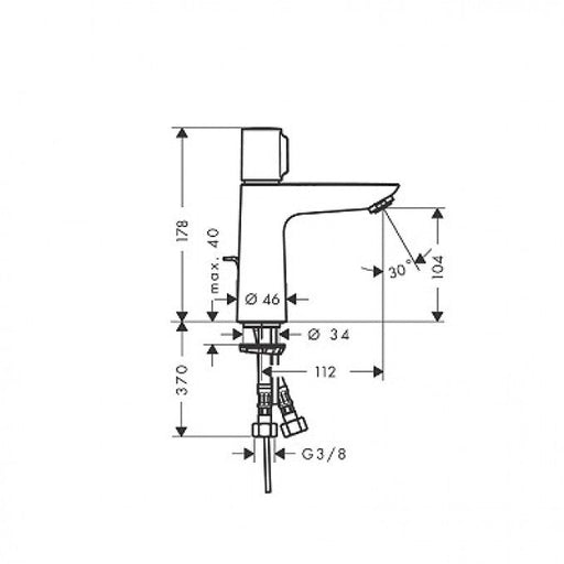 Baterija za lavabo HANSGROHE TALIS SELECT E (HG71750000) Potisne baterije Hansgrohe HG71750000 Madras doo Beograd