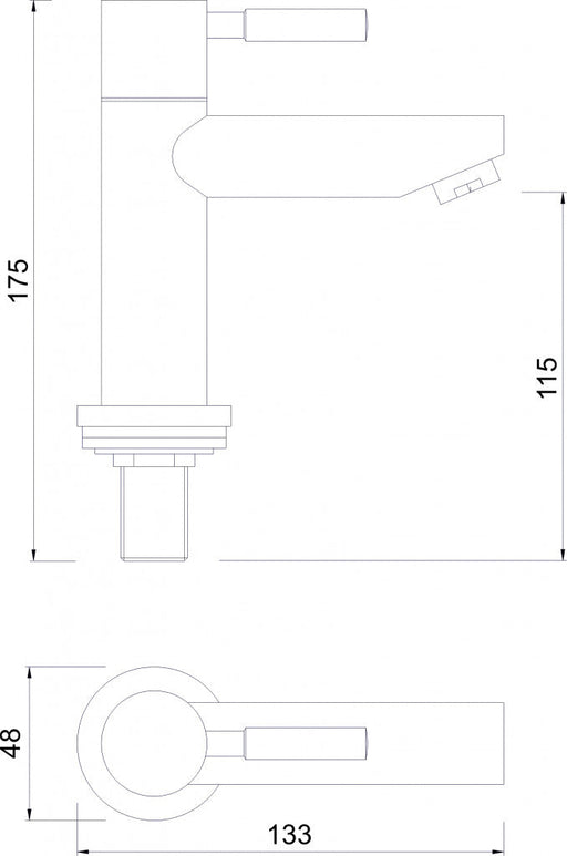 Baterija za lavabo MINOTTI TUBO za hladnu vodu (7850) Baterije za hladnu vodu Minotti 7850 Madras doo Beograd