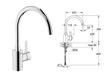 BATERIJA ZA SUDOPERU 2 CEVI EUROSMART – GROHE 32843002 Baterije za sudoperu Grohe 0100353020 Madras doo Beograd