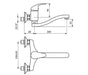 BATERIJA ZA SUDOPERU 200MM PERLA – ROSAN JP321S20 Baterije za sudoperu Rosan 0108061000 Madras doo Beograd