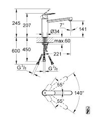 BATERIJA ZA SUDOPERU 3 CEVI EUROSMART – GROHE 30194000 Baterije za sudoperu Grohe 0112661000 Madras doo Beograd