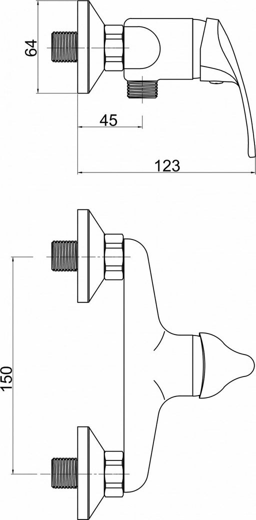 Baterija za tuš kabinu MINOTTI PICOLO (4413) Baterije za tuš kabinu Minotti 4413 Madras doo Beograd