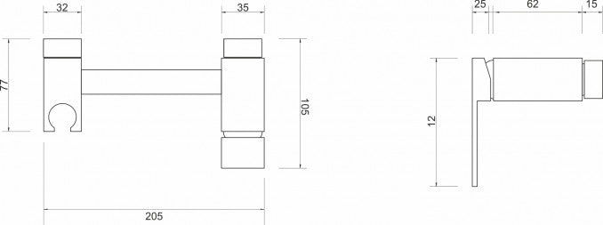 Baterija za tuš kabinu MINOTTI QUADRA (1113) Baterije za tuš kabinu Minotti 1113 Madras doo Beograd