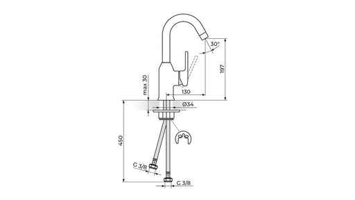 BEBA BATERIJA ZA LAVABO POKRETNA ROSAN JB30301 Baterije za lavabo Rosan JB30301 Madras doo Beograd