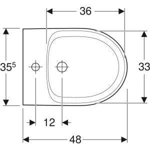 BIDE SELNOVA COMPACT (KRATKI) MODEL POLUKRUŽNI KONZOLNI 500.368.01.7 GEBERIT Bidei Geberit Madras doo Beograd