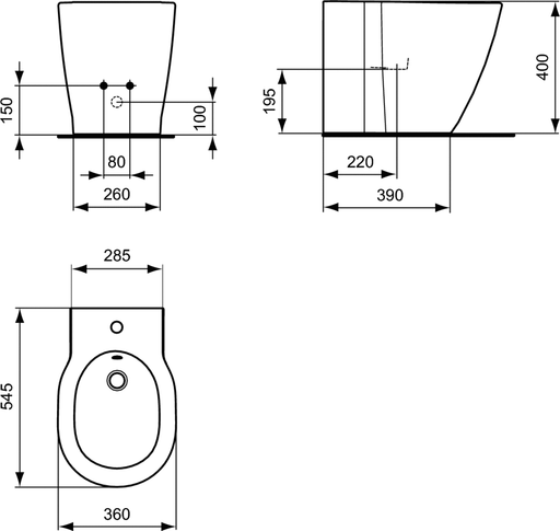 BIDE STOJEĆI CONNECT – IDEAL STANDARD E799501 Bidei Madras doo Beograd 0111101000 Madras doo Beograd