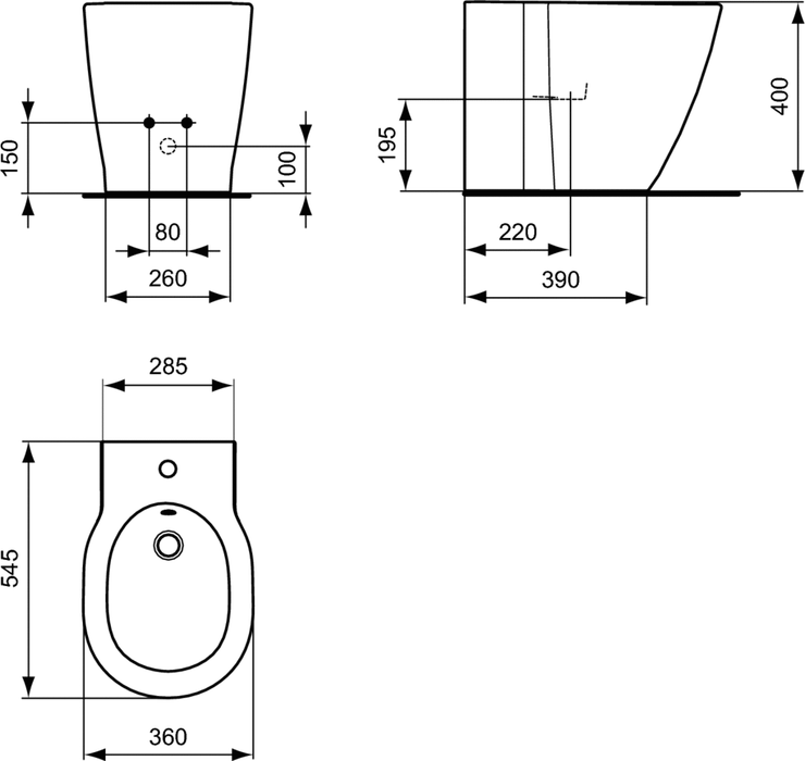 BIDE STOJEĆI CONNECT – IDEAL STANDARD E799501 Bidei Madras doo Beograd 0111101000 Madras doo Beograd