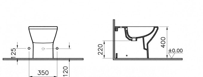 Bide VITRA INTEGRA BTW (7039B003-0290) Bidei Vitra 7039B003-0290 Madras doo Beograd