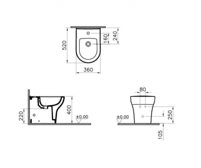 Bide VITRA ZENTRUM (5796L003-0288) Bidei Vitra 5796L003-0288 Madras doo Beograd