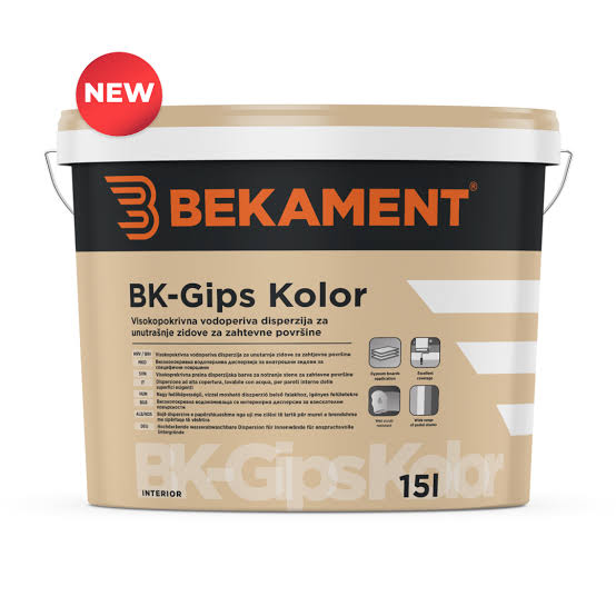 BK Gips Kolor -unutrašnja boja za zidove Boje i lakovi Bekament Madras doo Beograd