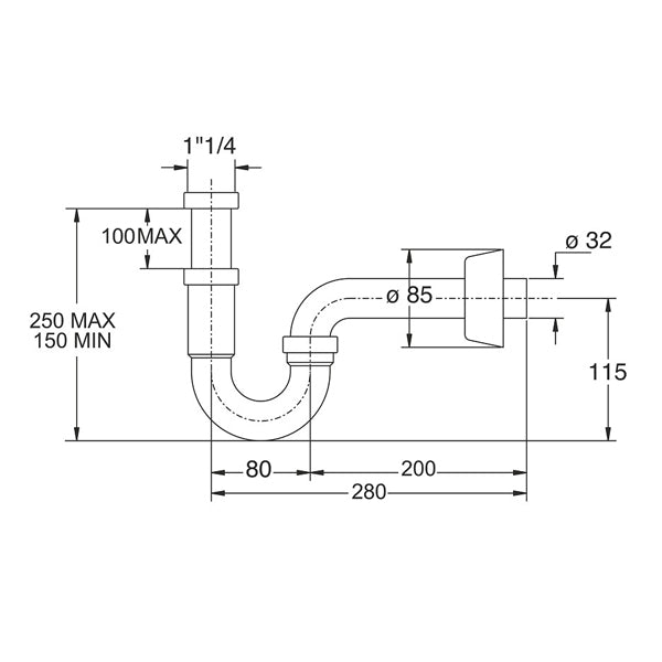 BONOMINI Sifon za umivaonik ROYAL 0220EC20K7 Sifoni Bonomini Madras doo Beograd