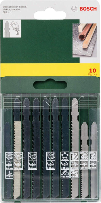 Bosch 10-delna kutija sa listovima testere za drvo/metal/plastiku (T prihvat) - 2607019461 Set listova testere za drvo BOSCH BOSCH-2607019461 Madras doo Beograd